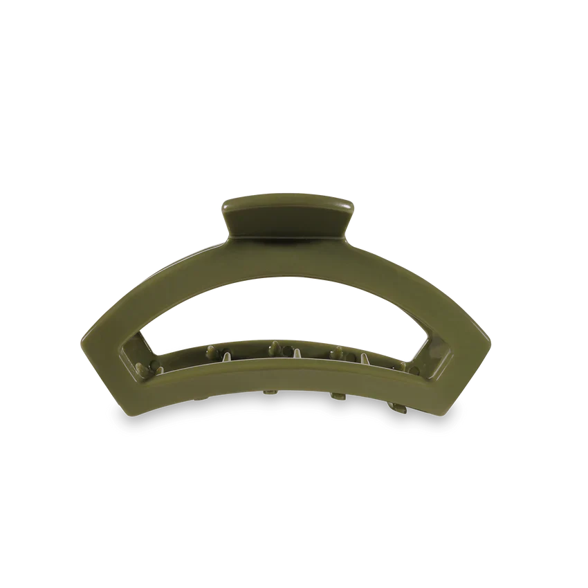 A Open Olive Tiny Hair Clip from TELETIES.