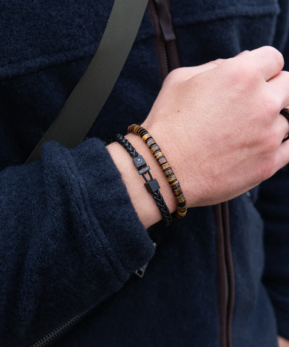 Pig & Hen Brontide 6mm Adjustable - Tiger Eye | Black view 2 (Tiger Eye | Black)