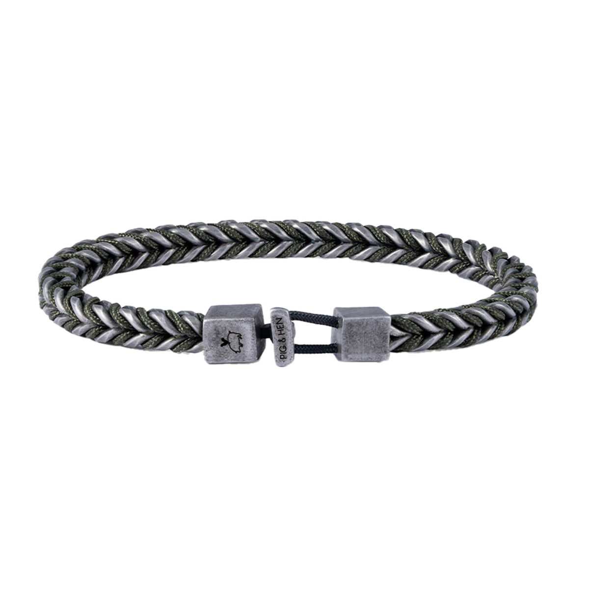 Pig & Hen Catena Foxtail Army Vintage men's bracelet (Army | Vintage)