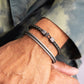 Pig & Hen Catena Foxtail Army Vintage bracelet on wrist (Army | Vintage)