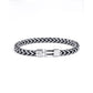 Pig & Hen Catena Foxtail Navy Silver men's bracelet (Navy | Silver)