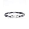 Pig & Hen Catena Foxtail Navy Silver men's bracelet (Navy | Silver)
