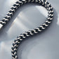 Pig & Hen Catena Foxtail Navy Silver bracelet chain and rope detail (Navy | Silver)