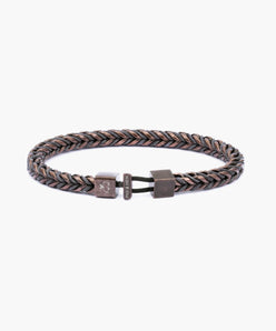 Pig & Hen catena foxtail slate gray bronze bracelet product view (Slate Gray | Bronze)