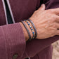 Pig & Hen catena foxtail slate gray bronze bracelet styled on wrist (Slate Gray | Bronze)