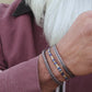Pig & Hen catena foxtail slate gray bronze bracelet styled on wrist (Slate Gray | Bronze)