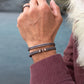 Pig & Hen catena venetian 7mm slate gray bronze bracelet styled on wrist (Slate Gray | Bronze)