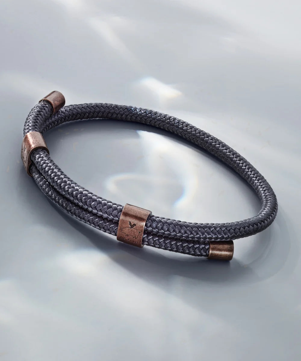 Pig & Hen Little Lewis DBL slate gray bronze bracelet detail (Slate Gray | Bronze)