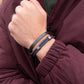 Pig & Hen Little Lewis DBL slate gray bronze bracelet on wrist (Slate Gray | Bronze)