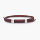 Pig & Hen Little Lewis DBL velvet red slate gray silver bracelet product view (Velvet Red - Slate Gray | Silver)