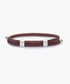Pig & Hen Little Lewis DBL velvet red slate gray silver bracelet product view (Velvet Red - Slate Gray | Silver)