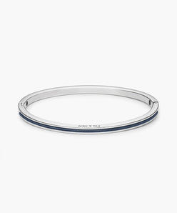 Pig & Hen navarch 4mm closed navy silver bracelet product view (Navy | Silver)