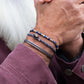 Pig & Hen navarch 6mm slate gray bronze bracelet styled on wrist (Slate Gray | Bronze)