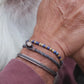 Pig & Hen navarch 6mm slate gray bronze bracelet styled on wrist (Slate Gray | Bronze)
