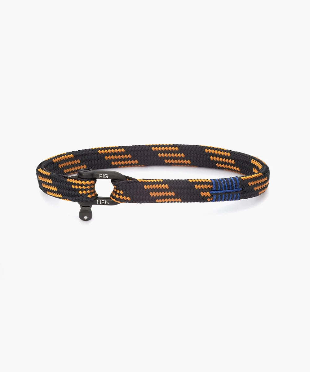 Pig & Hen vicious vik black rust orange black bracelet product view (Black - Rust Orange | Black)
