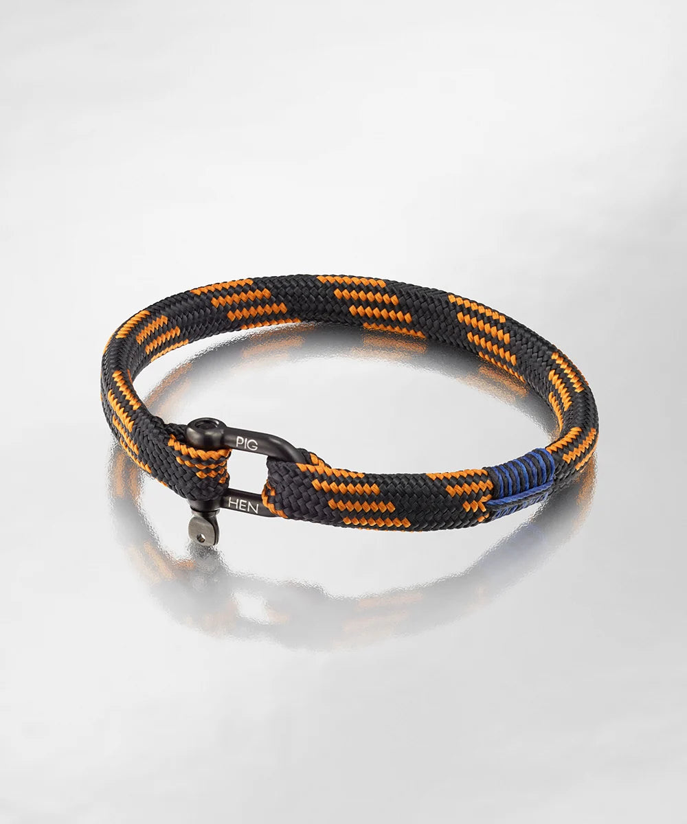 Pig & Hen vicious vik black rust orange black bracelet detail (Black - Rust Orange | Black)