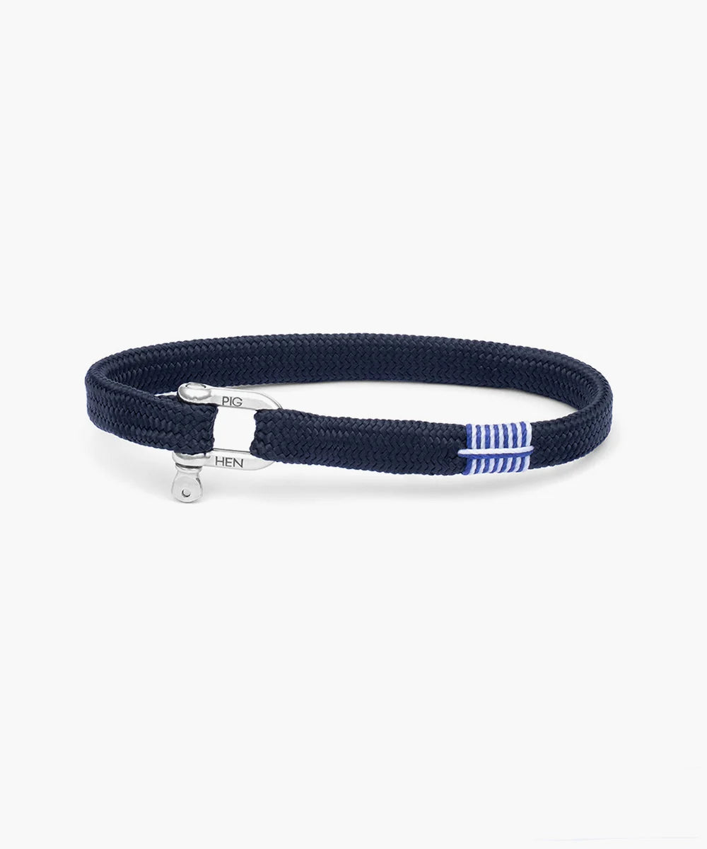 Pig & Hen vicious vik navy silver bracelet product view (Navy | Silver)