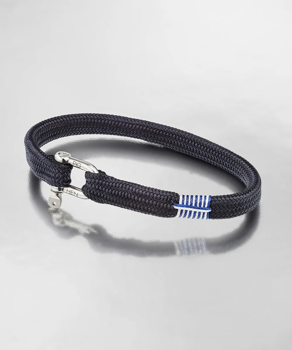 Pig & Hen vicious vik navy silver bracelet detail (Navy | Silver)