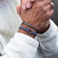 Pig & Hen vicious vik slate gray bronze bracelet styled on wrist (Slate Gray | Bronze)