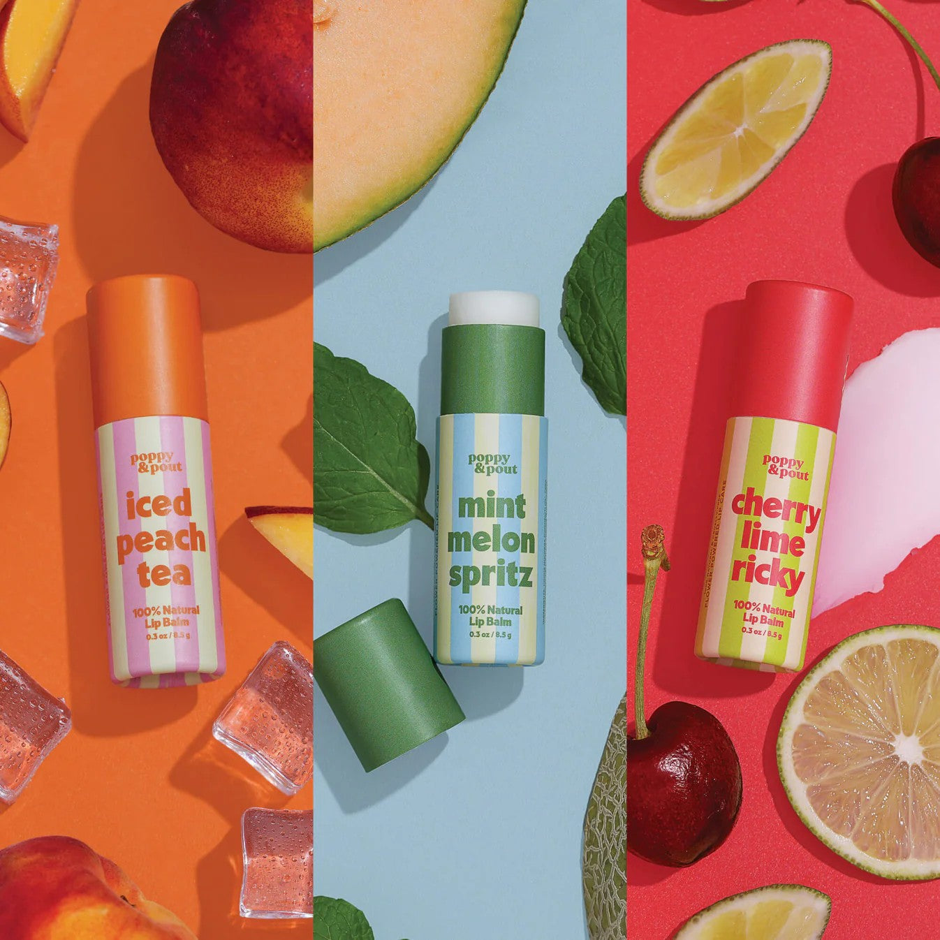 Poppy & Pout Lip Balm Trio
