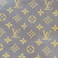 Riley Backpack – Upcycled Monogram Full Front – Bronze
