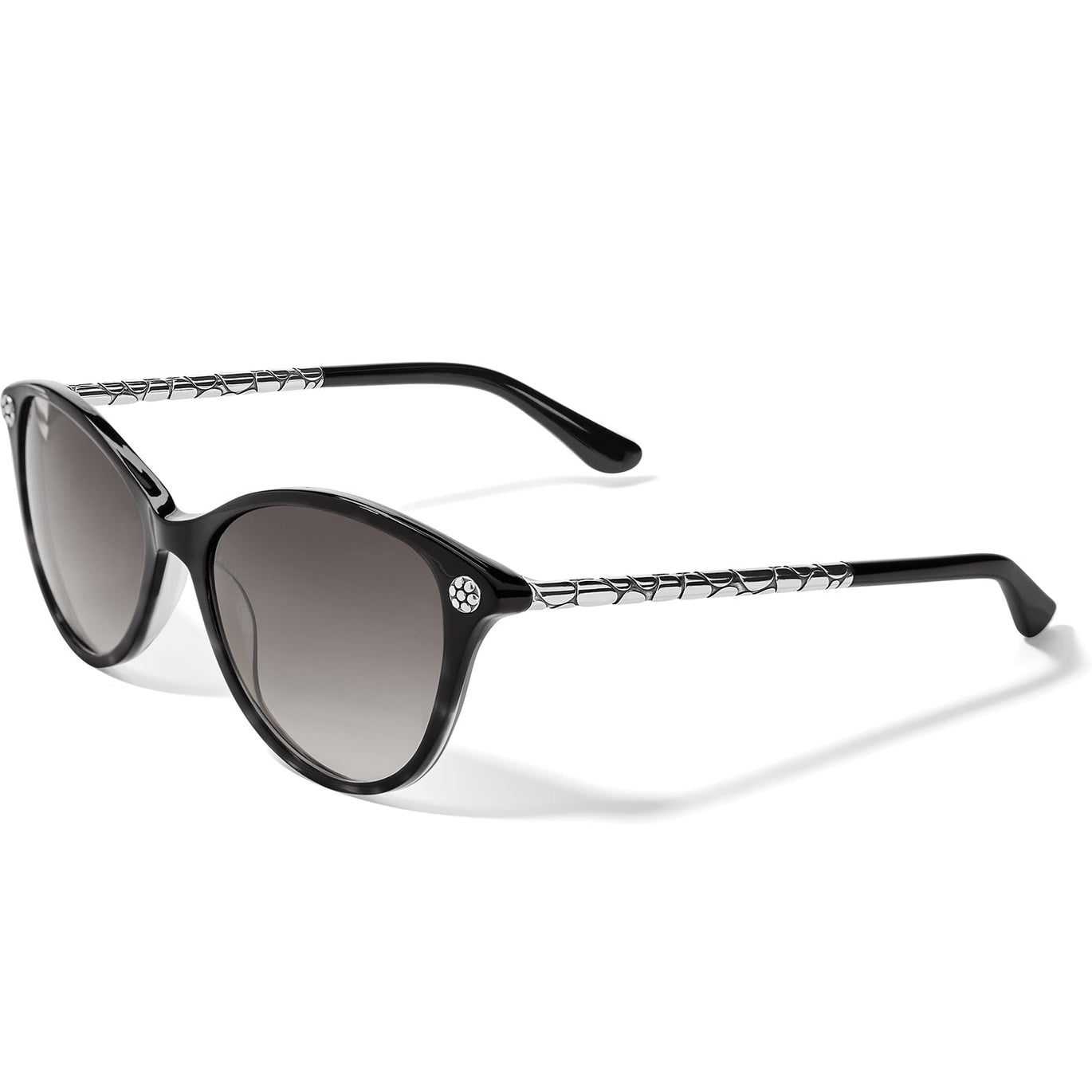 Brighton Women\'s Black Gradient Cat-Eye Sunglasses with Decorative Case Vintage Brighton Star Dust Sunglasses Metal Frame Burgundy  main image 4