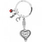 Lucky Clover Heart Key Fob 