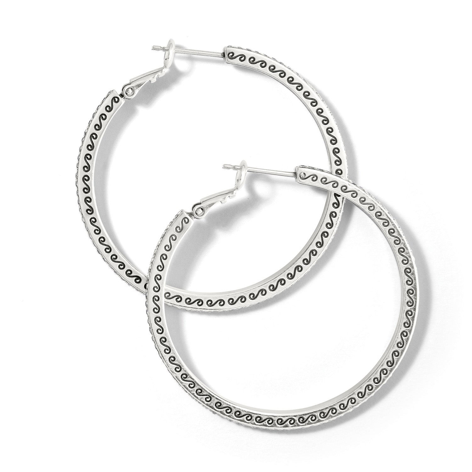 Meridian Thin Large Hoop Earrings - Image 2 - Brighton