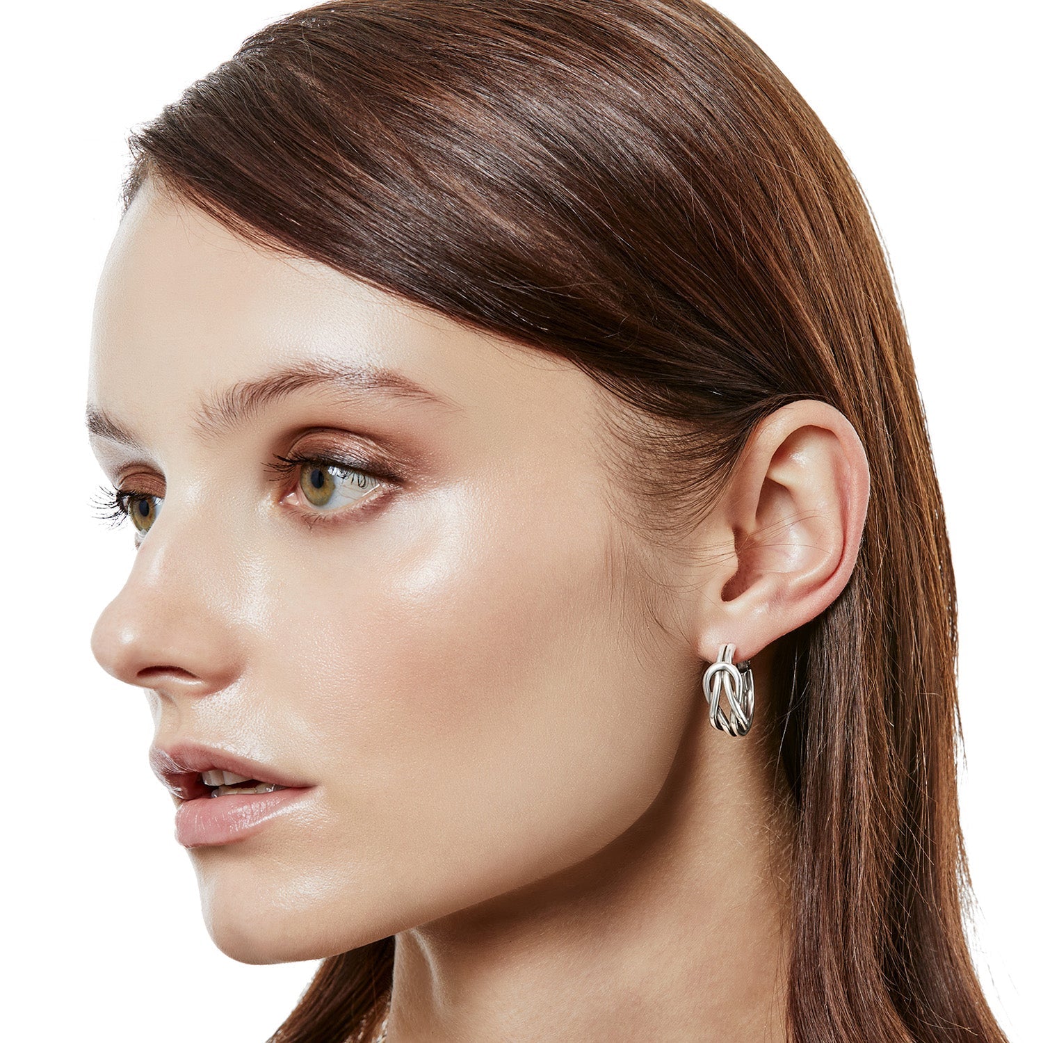 Interlok Harmony Hoop Earrings - Image 2 - Brighton