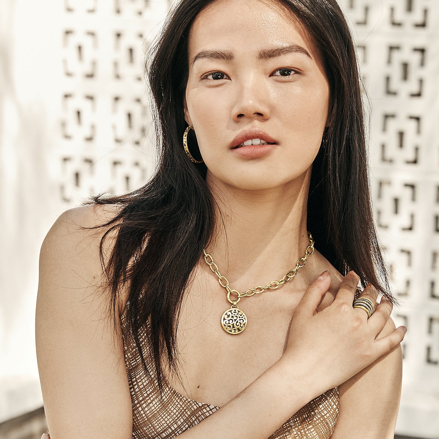 Contempo Large Hoop Earrings