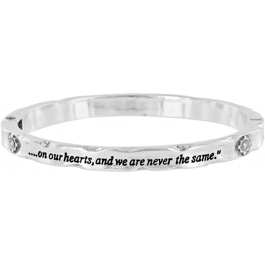 Footprints Hinged Bangle Back View