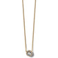 Illumina Mini gold Solitaire Necklace Front View
