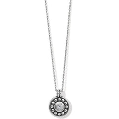 Brighton Silver Pebble Dot Medali Petite Reversible Necklace