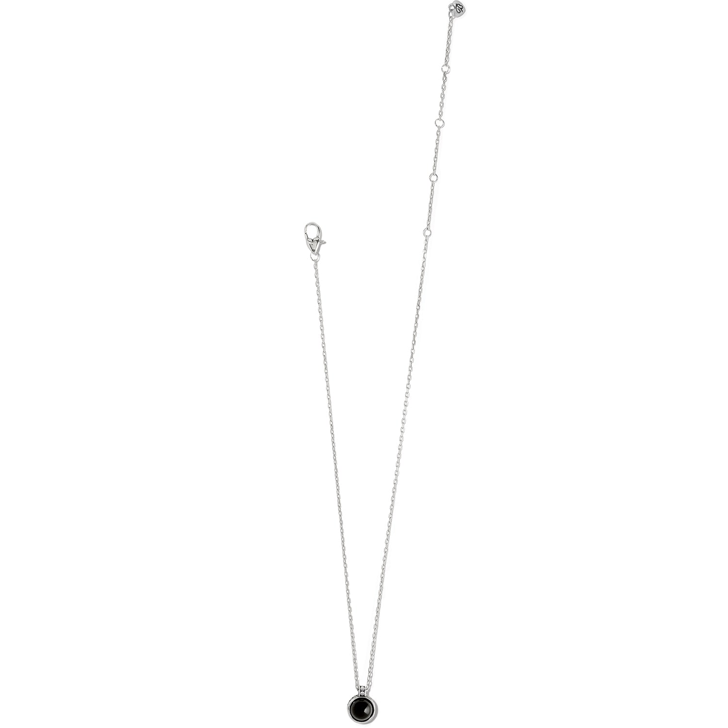 Pebble Dot Onyx Short Necklace - Adjustable length