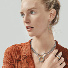 Venezia Open Ring Short Necklace - model shot