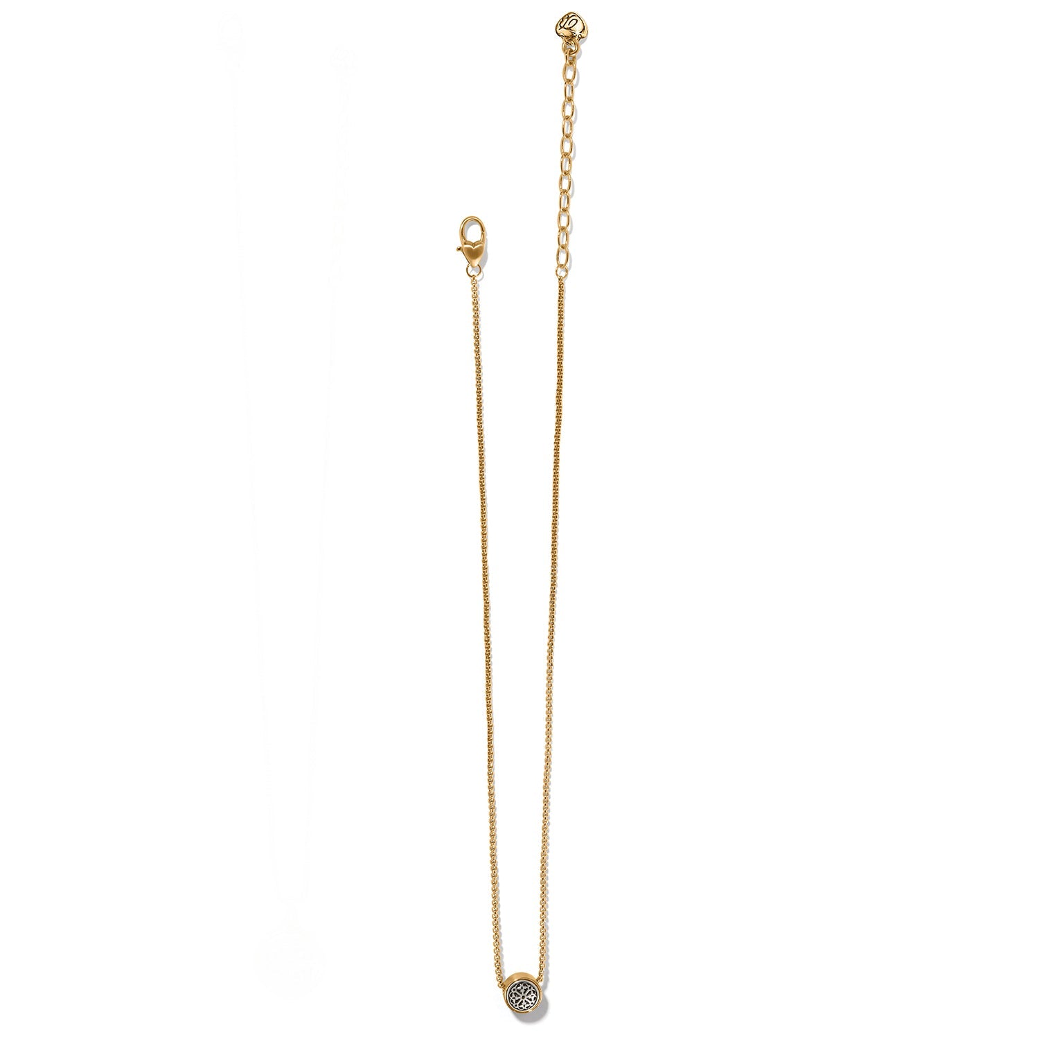 Ferrara Two Tone Luce Mini Pendant Necklace