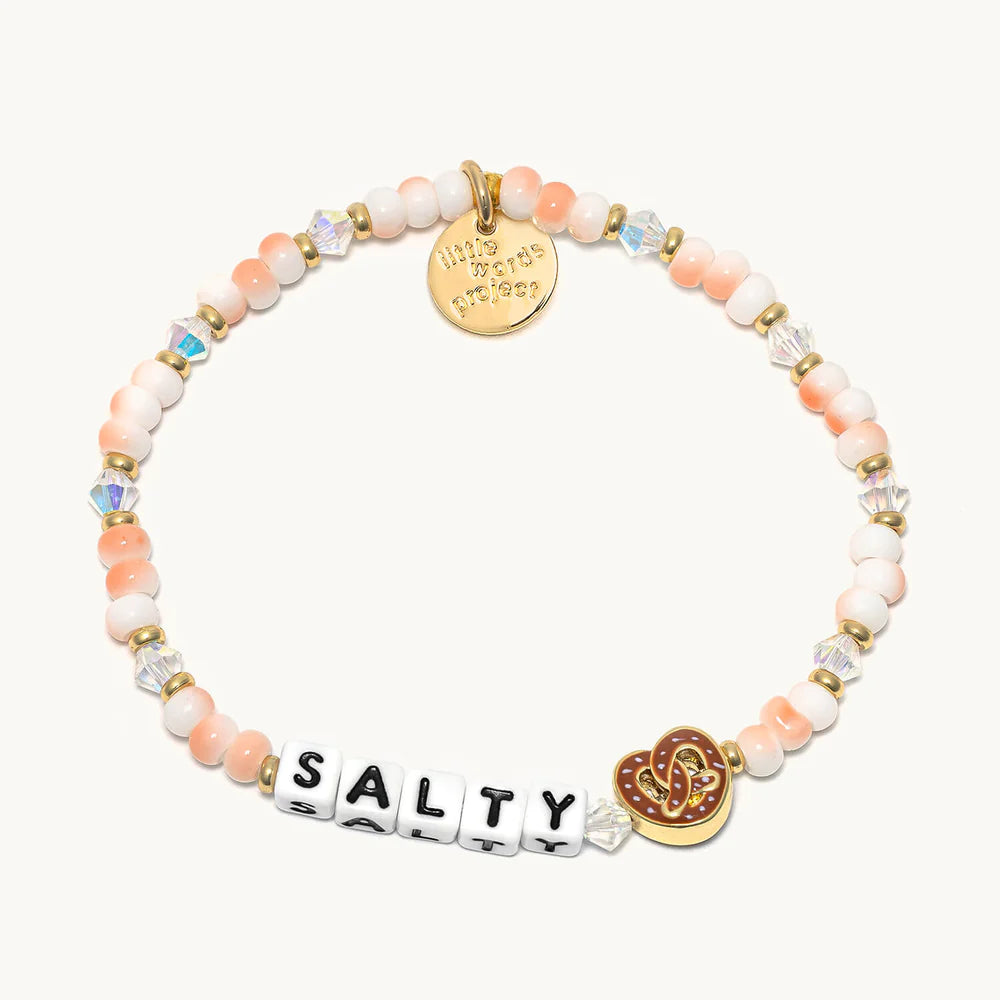 A salty pretzel bracelet from Little Words Project.