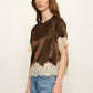 One Of A Kind Satin Lace Top