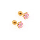Screwback Stud Earrings - Alli Pink