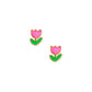 Screwback Stud Earrings - Tulip Pink
