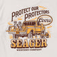 Seager x Coors Brush Truck Tee in Vintage White — back graphic detail