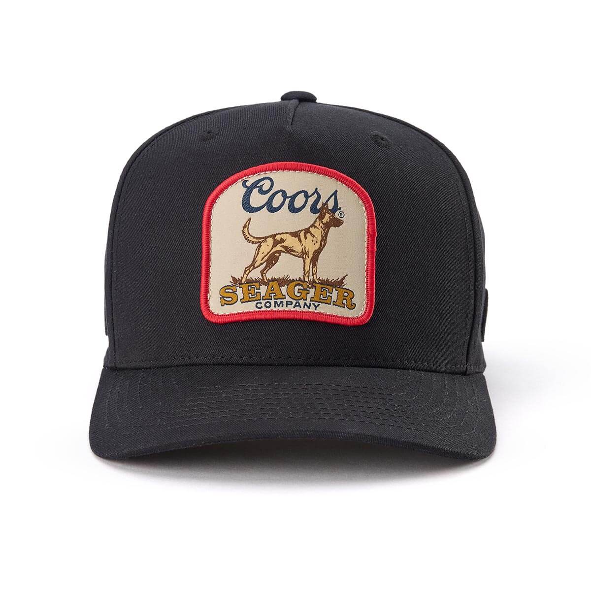 Seager x Coors Fire Dog Snapback in Black — front view