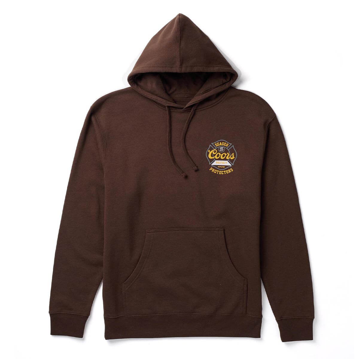 Seager x Coors Forest Line Hood in Brown — front view