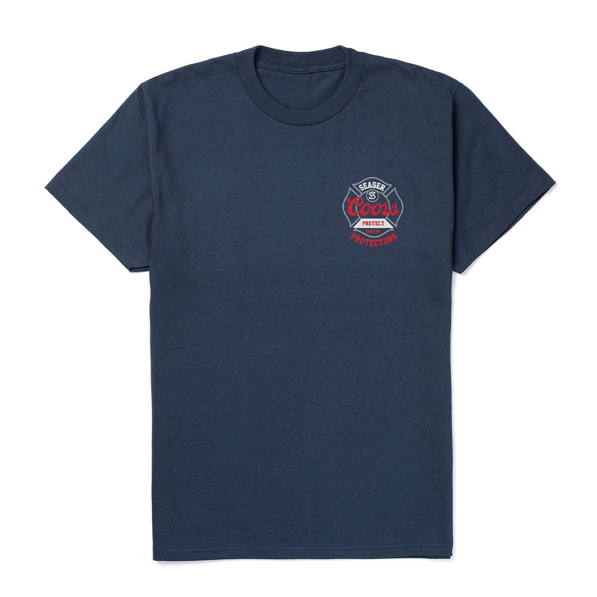 Seager x Coors Forest Line Tee in Navy — front view