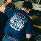 Seager x Coors Forest Line Tee in Navy — lifestyle back view