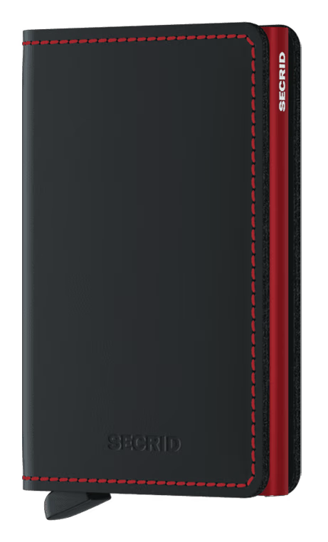 Slimwallet Matte - Black & Red