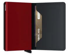 Slimwallet Matte - Black & Red
