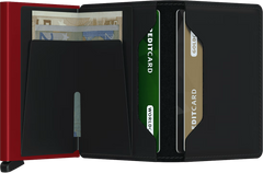 Slimwallet Matte - Black & Red