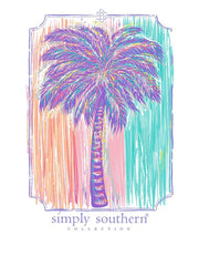 Simply Southern Palm Tree Short Sleeve Tee in the color white.