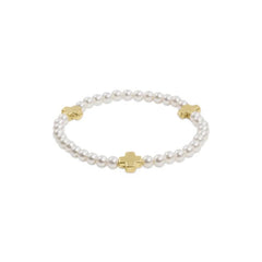 enewton Extends - Signature Cross Pearl Pattern 4mm Bead Bracelet